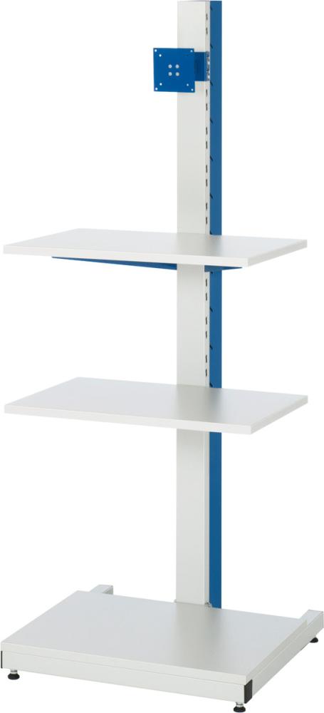 Produktbild von Rau EDV-Säule 3 stationär 650x650x1750 grau/blau 07-6018S.11 4040376879103