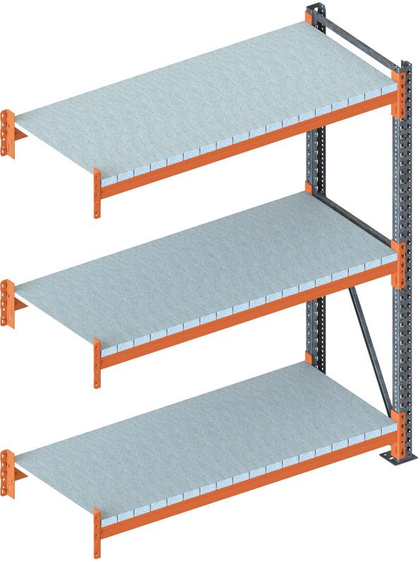 Großfachregal MULTIPAL S B2700xT800xH2700 mm Anbaufeld 4 Böden Fachlast 2400kg