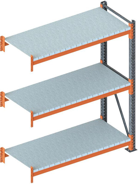 Großfachregal MULTIPAL S B1825xT800xH2200 mm Anbaufeld 3 Böden Fachlast 1800kg