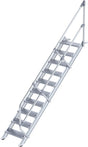 Produktbild von Günzburger Alu-Treppe 45° 10 Stufen B 600 mm lichte Höhe 2080 mm Ausladung 2341 mm 600250 4031405002500