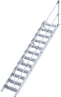 Produktbild von Günzburger Alu-Treppe 45° 12 Stufen B 800 mm lichte Höhe 2500 mm Ausladung 2761 mm 600272 4031405002722