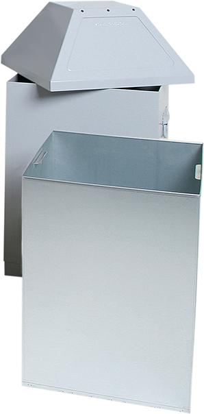 Abfallbehälter ca. 80 l weißaluminium H 660/870mm