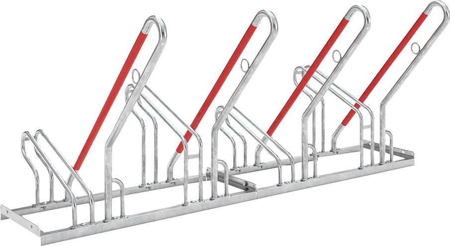 Produktbild von WSM Fahrrad-Anlehnparker einseitig verzinkt L 2000 mm 4 Plätze 105700143 4250366514666