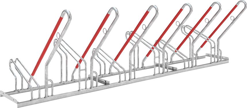 Produktbild von WSM Fahrrad-Anlehnparker einseitig verzinkt L 3000 mm 6 Plätze 105700144 4250366514680