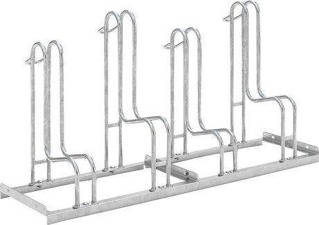 Fahrrad-Standparker einseitig, verzinkt L 1400 mm, 4 Plätze