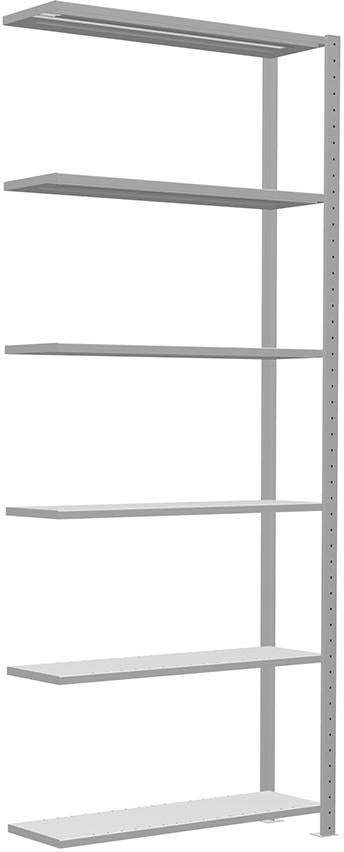 Produktbild von Schulte Steckregal B1000xT300xH2500 mm Anbaufeld 6 Böden verzinkt Fachlast 150kg 32636 4004514203847