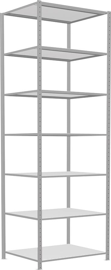Steckregal B1000xT800xH3000 mm Grundfeld 7 Böden vzk Fachlast 150kg