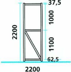 Ständer SR 85/20 H2200xT800 mm verzinkt Multipal