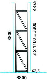 Ständer SR 85/20 H3800xT800 mm verzinkt Multipal
