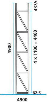 Ständer SR 85/20 H4900xT800 mm verzinkt Multipal