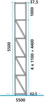 Ständer SR 85/20 H5500xT800 mm verzinkt Multipal