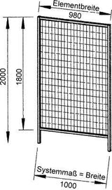 Vario-Element Maschinenschutzgitter B530-930xH2000mm RAL 1 018