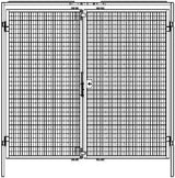 Doppelflügeltür Maschinenschutzgitter B1980xH2000 mm RAL 1018