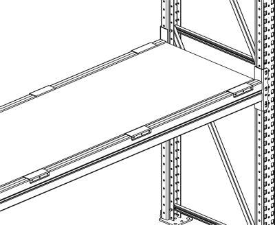 Spanplattenboden B2700xT1100xH19 mm mit Tiefenauflage Multipal