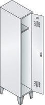 Garderobenschrank ClassicB320xT500xH1850 mm RAL 7035, 1 Abteil mit 150 mm hohen Füßen