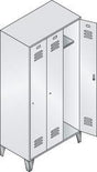 Produktbild von C+P Garderobenschrank Classic B900xT500xH1850 mm RAL 7035 3 Abteile mit 150 mm hohen F 8010-30 4332163330486