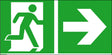 Produktbild von SafetyMarking Fluchtwegschild Folie B400xH200 mm Notausgang rechts mit Pfeil rechts 4367009400 4044589113672