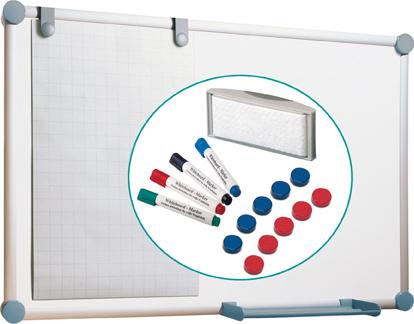 Whiteboard Komplett-Set H 900 x B 1200 mm