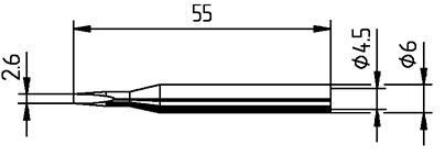 Lötspitze meißelförmig gerade 0162KD Ersa