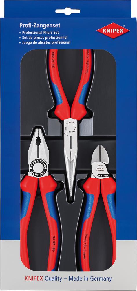 Produktbild von KNIPEX Zangen-Satz Montage 3-teilig 00 20 11 4003773012405