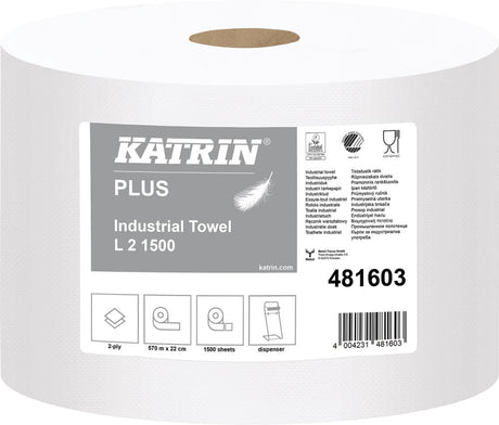 Produktbild von Katrin Putzpapier weiß 2lagig 22x38cm 1500 Blatt (2 Stück) 4367078243 4004231481603