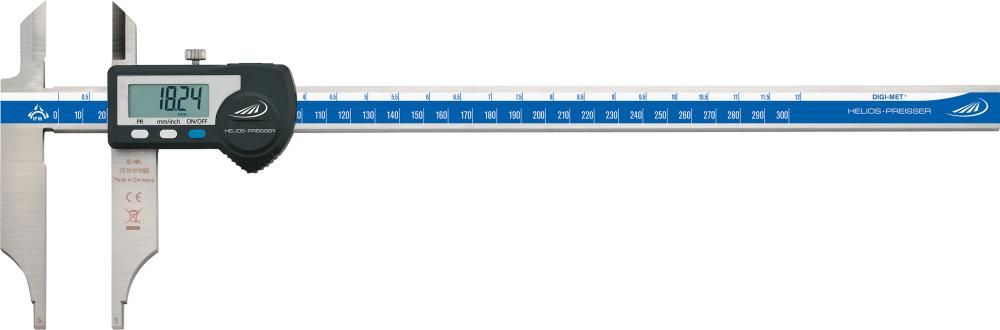 Produktbild von Helios-Preisser Werkstatt-Digital-Messschieber 300mm mit Spitzen IP65 1340522 4029713019419