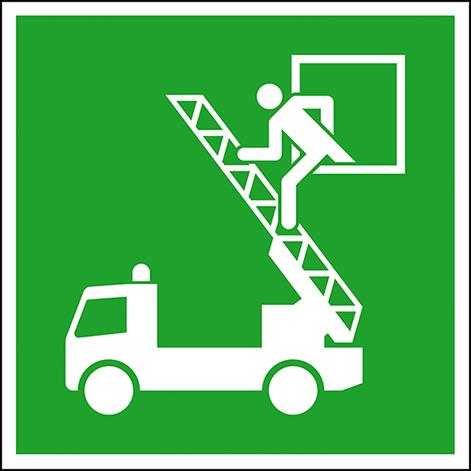 Produktbild von SafetyMarking Fluchtwegschild Folie B150xH150 mm Rettungsausstieg langnachleuchtend 4367067575 4044589372222