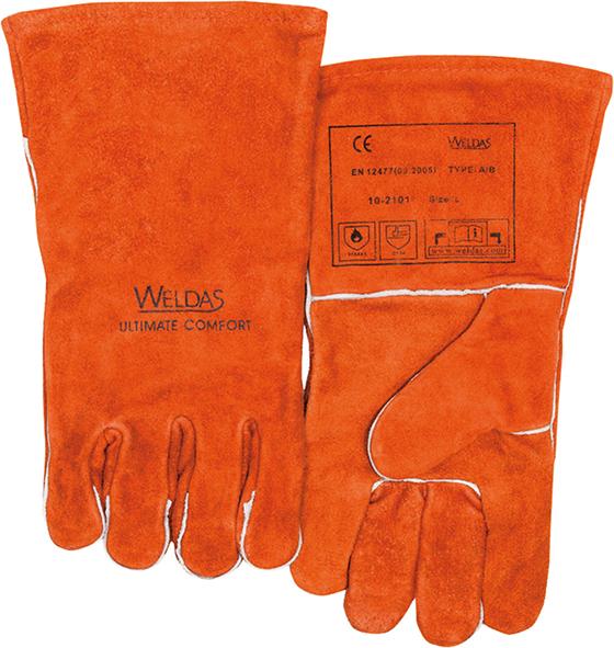 Produktbild von Weldas Schweißerhandschuhe Nr. 10-2101 Größe L rot (1 Paar) 10-2101L 8718564520347