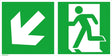 Produktbild von SafetyMarking Fluchtwegschild Aluminium B300xH150 mm Notausgang links mit Pfeil lin 4367078433 4044589360663