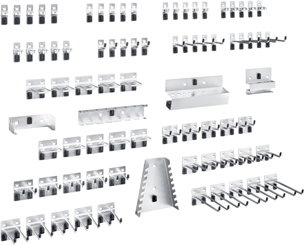 Hakensortiment 80-teilig für Lochplatten