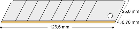 Abbrechklinge TiN 25mm Pack a 10 Stück LUTZ BLADES