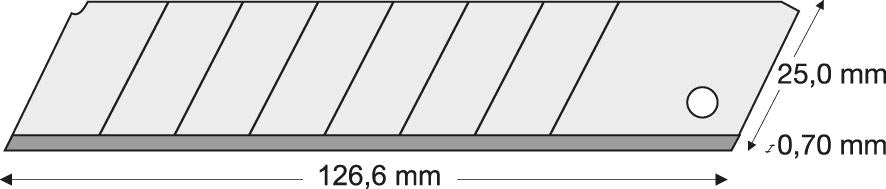 Abbrechklinge 25mm Pack a 10 Stück LUTZ BLADES