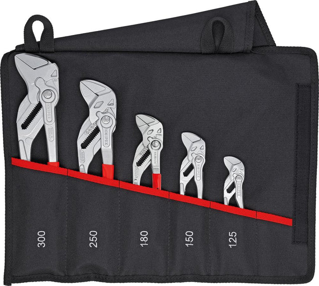 Zangenschlüssel-Set 5tlg.in Rolltasche Knipex