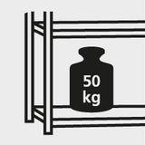 Flügeltürenschrank 4 Böden lackiert 50kg Traglast H1950xB930xT400mm RAL 7016/5010