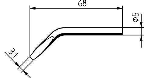 Lötspitze meißelförmig abgewinkelt 0032JD Ersa