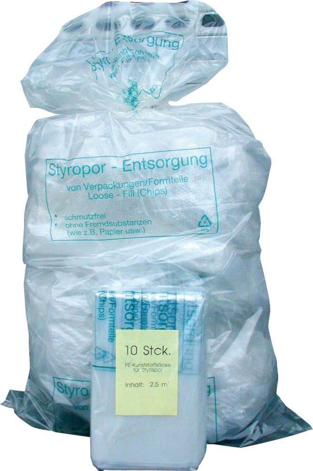 PE-Seitenfaltensack 2500lf.Styropor (VE10)