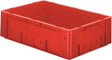 Transport-Stapelkasten B600xT400xH175 mm rot Auflast 700kg ohne Griffloch