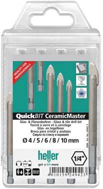 Glasbohrer-Satz CeramicMaster 5-teilig heller, QR4026022, Glasbohrer - 11724