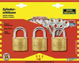 Produktbild von BURG WÄCHTER Messing-Hangschloss-Set 222/40/SB/trio Gl 29941 4003482299418