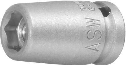 Kraft- Steckschlüsseleinsatz mit Magnet 1/4" 10mm ASW