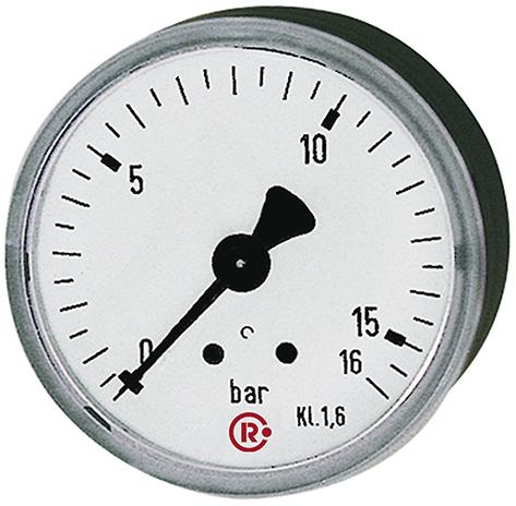 Manometer rückseitig zentrisch 40mm 0-10bar G1/8" RIEGLER