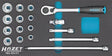 Werkzeugmodul 1/3 Steckschlüssel 163-181/17Hazet