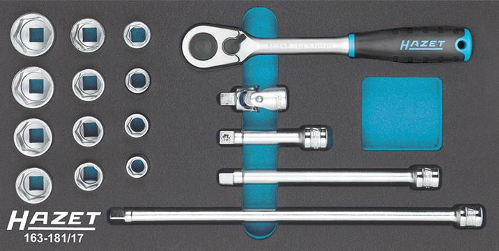 Werkzeugmodul 1/3 Steckschlüssel 163-181/17Hazet