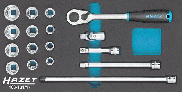 Werkzeugmodul 1/3 Steckschlüssel 163-181/17Hazet