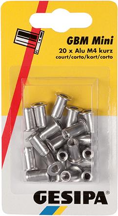 Produktbild von GESIPA Blindnietmuttern Aluminium im Mini-Pack M4 mittel 1433670 4007081394017