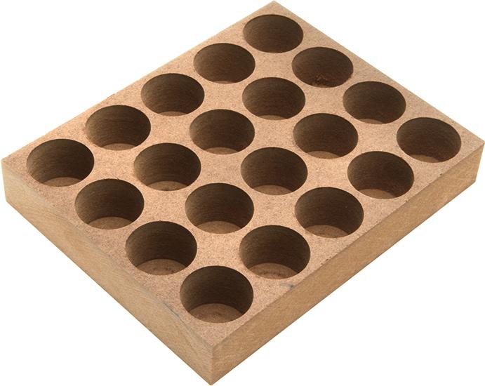 Produktbild von FORTIS Holzsockel für ER32 18 Bohrungen 4217008715 4317784721004