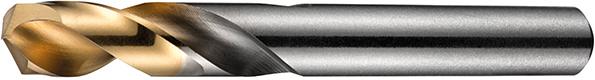 Kurzbohrer HSS DIN1897N 10,4mm 135G Typ N 2,5xD A02210.4 TiN Tip (5 Stück)