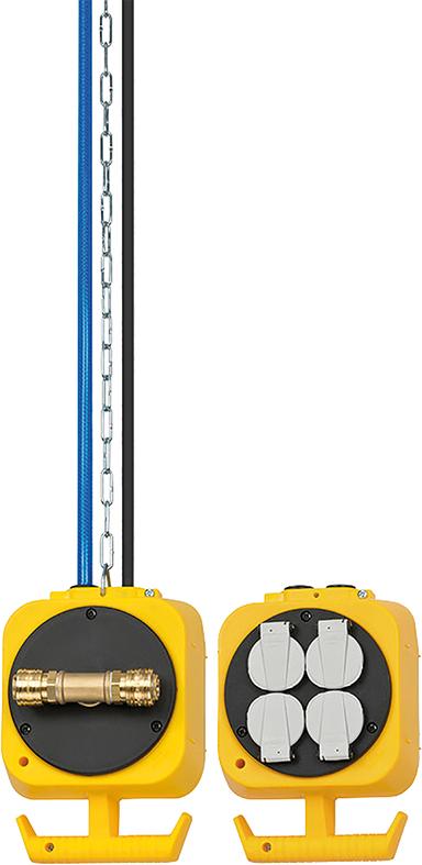 Energie-Block Druckluft H05VV-F 3G1,5 5m 6/12mm