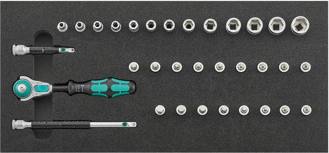 Werkzeugmodul 1/3 Steckschlüssel 1/4" Zyklop und Haltefunktion Wera