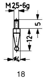 Messeinsatz HM Kugel Typ 18/ 2,0mm